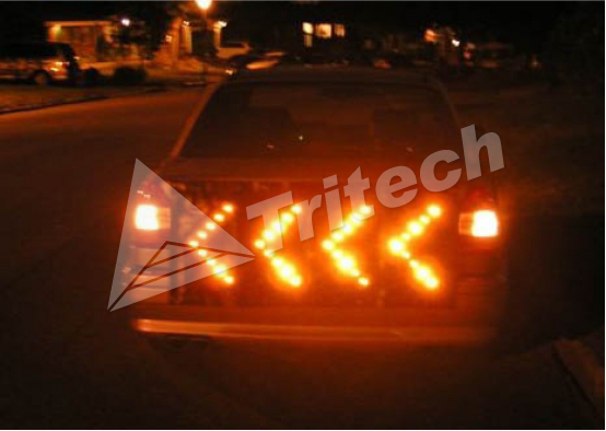 Illuminated LED Arrow Sign on Vehicle