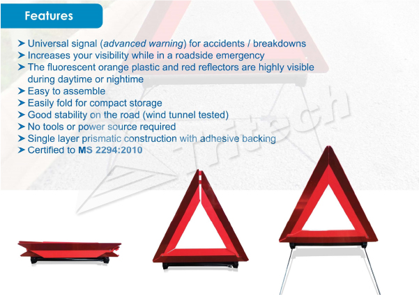 Warning Triangle for Commercial Vehicle Features